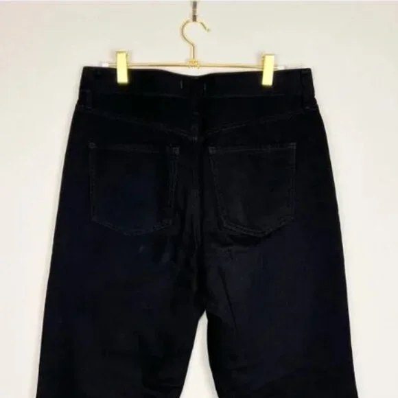 Express Straight Ankle Front High Waisted Ripped Jeans - Picture 10 of 13